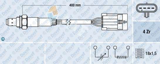 FAE 77158 Oksijen Sensoru (Katalizator) X16xel Astra G Vectra B 1998>>